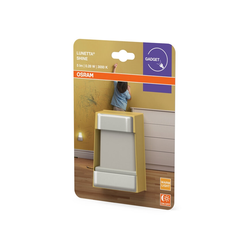 Osram LUNETTA - Lumină de veghe LED cu senzor crepuscular, 0,28 W, 230 V, 3000 K