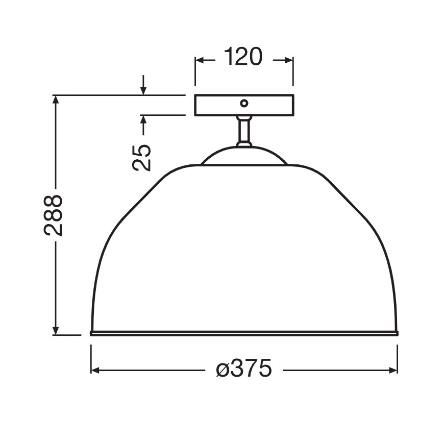 Osram - Lustră aplicată CAMEL BELL 1xE27/9W/230V Ø 37,5 cm