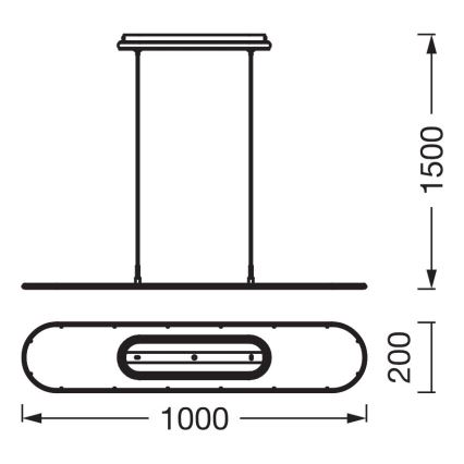 Osram - Lampă suspendată LED dimmabilă pe cablu OFFICE LINE LED/57W/230V 4000K 100 cm CRI 90 albă