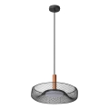 Osram - Lustră LED suspendată pe cablu DECOR MESH LED/18,5W/230V Ø 40 cm negru/lemn de cauciuc