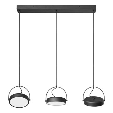 Osram - Lustră LED suspendată pe cablu DECOR PUCK, 3 x LED, 12 W, 230 V, CRI 90, negru