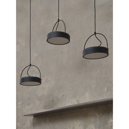 Osram - Lustră LED suspendată pe cablu DECOR PUCK, 3 x LED, 12 W, 230 V, CRI 90, negru