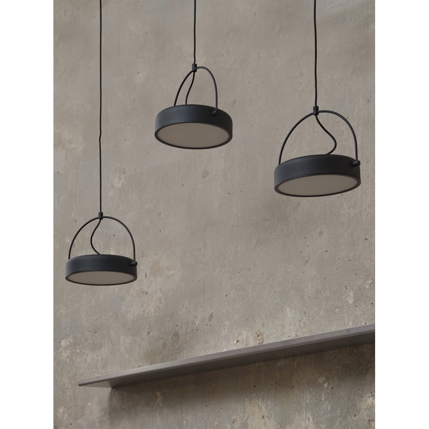 Osram - Lustră LED suspendată pe cablu DECOR PUCK, 3 x LED, 12 W, 230 V, CRI 90, negru