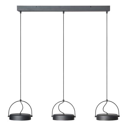 Osram - Lustră LED suspendată pe cablu DECOR PUCK, 3 x LED, 12 W, 230 V, CRI 90, negru