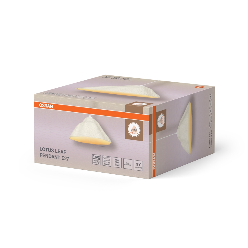 Osram - Lustră suspendată pe cablu LOTUS LEAF 1xE27/9W/230V Ø 39,6 cm