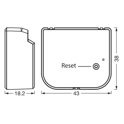 Osram - Modul pentru întrerupător cu 2 butoane SMART+ 230V Wi-Fi