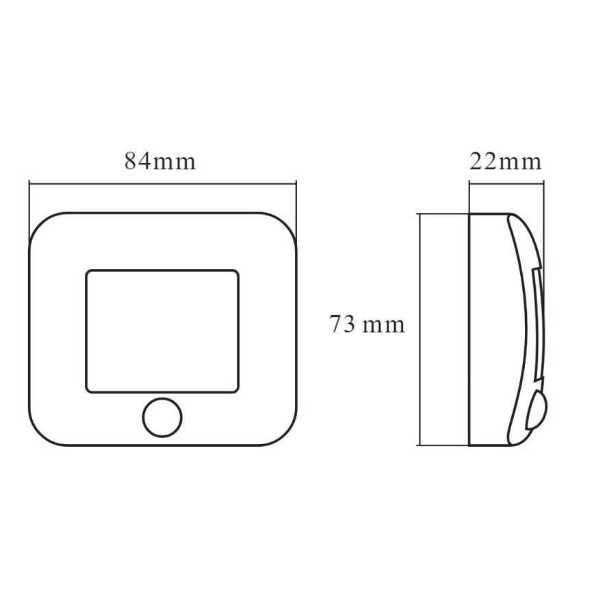 Osram - NIGHTLUX Lampă de veghe LED cu senzor, 0,3 W, 3x AAA, IP54