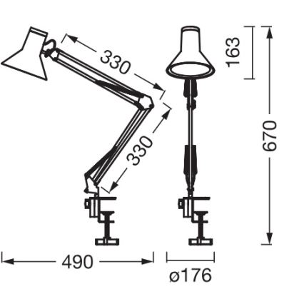 Osram OFFICE LINE Lampă de birou LED dimmerizabilă cu clemă LED/9W/230V 3000K, albă