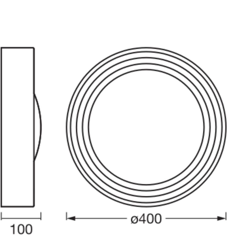 Osram - Plafonieră LED dimerizabilă ORBIS CONCRETE LED/18W/230V Ø 40 cm gri/beton