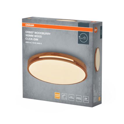 Osram - ORBIS WOODBURRY Plafonieră LED dimabilă, 16 W, 230 V, Ø 30 cm