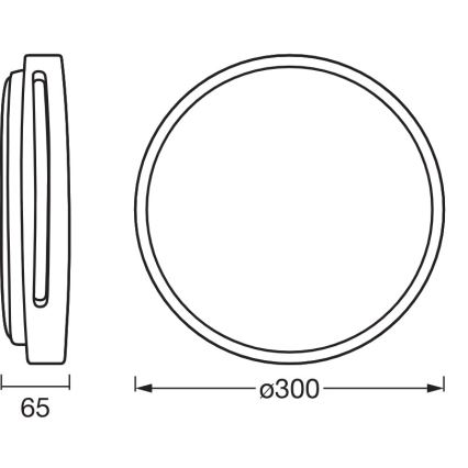 Osram - ORBIS WOODBURRY Plafonieră LED dimabilă, 16 W, 230 V, Ø 30 cm