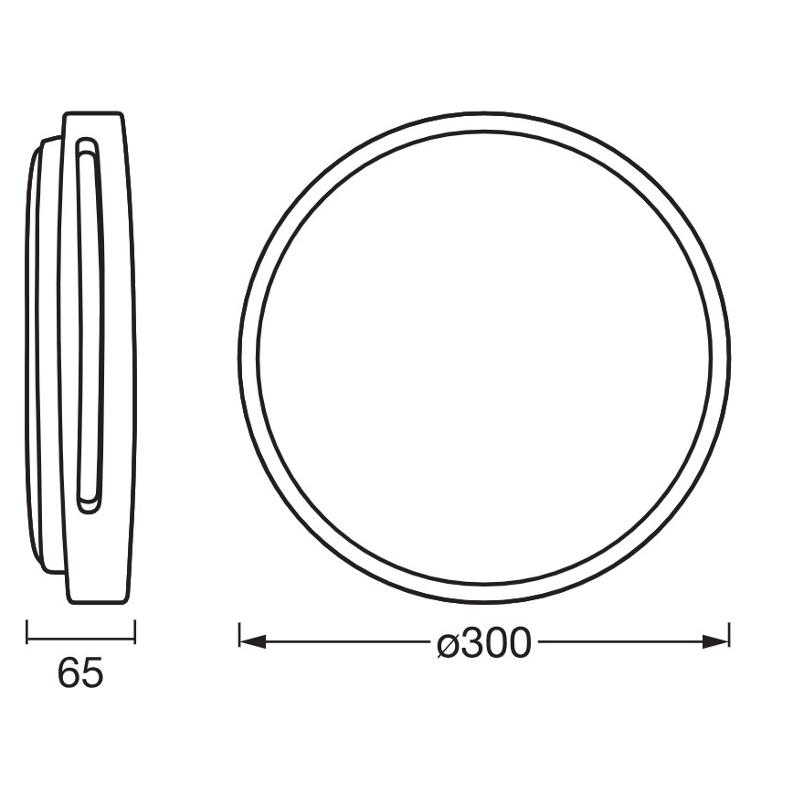 Osram - ORBIS WOODBURRY Plafonieră LED dimabilă, 16 W, 230 V, Ø 30 cm