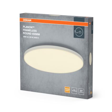 Osram Panou LED aplicat PLANON, 28 W, 230 V, 3000 K, Ø 45 cm, alb