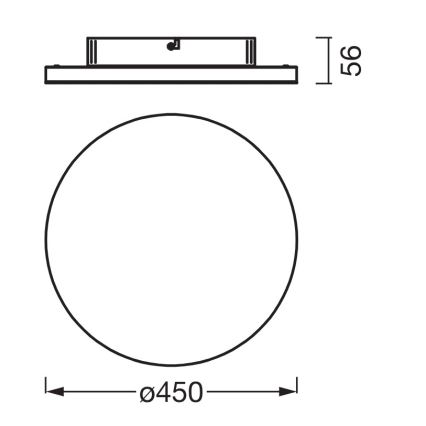 Osram Panou LED aplicat PLANON, 28 W, 230 V, 3000 K, Ø 45 cm, alb
