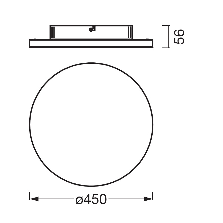 Osram Panou LED aplicat PLANON, 28 W, 230 V, 3000 K, Ø 45 cm, alb