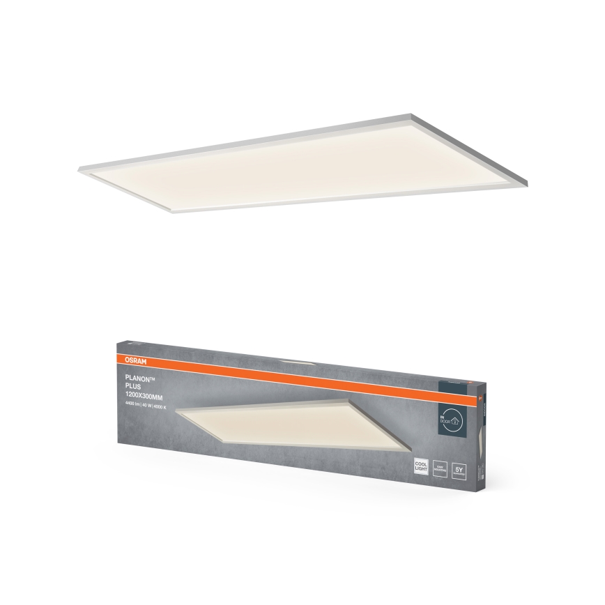 Osram - Panou LED aplicat PLANON, 40W, 230V, 4000K, 30x120 cm, alb