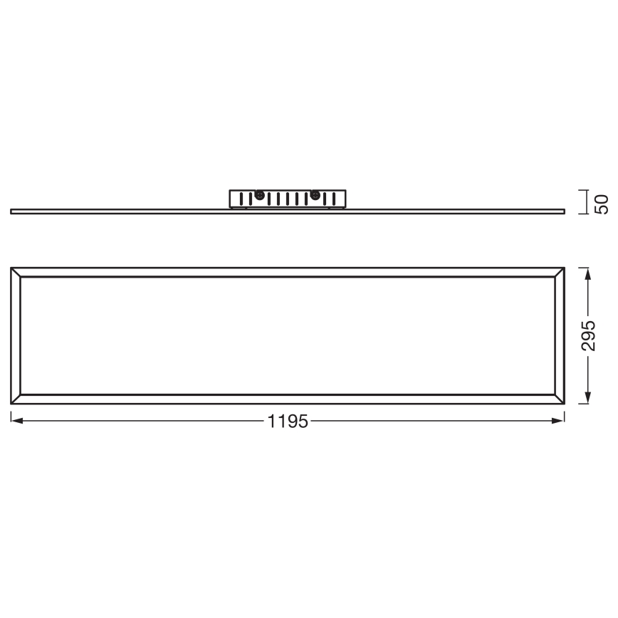 Osram - Panou LED aplicat PLANON, 40W, 230V, 4000K, 30x120 cm, alb