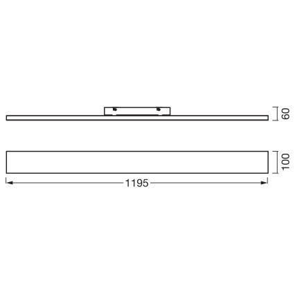 Osram - Panou LED aplicat PLANON LED/30W/230V 3000K 10x120 cm alb
