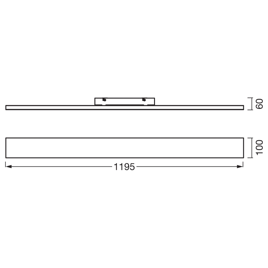 Osram - Panou LED aplicat PLANON LED/30W/230V 3000K 10x120 cm alb