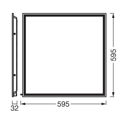 Osram - panou LED pentru tavan casetat ESSENTIAL LED/50W/230V 3000/4000/6500K 60x60 cm UGR19