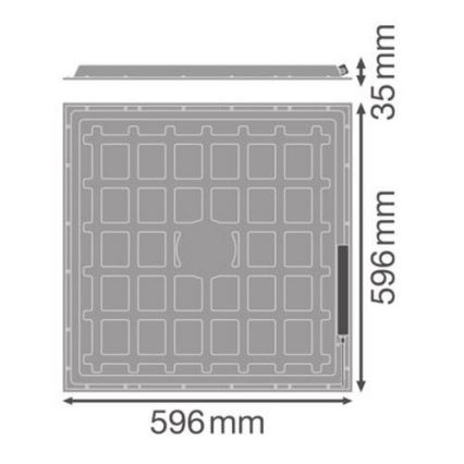 Osram - Panou LED încastrat pentru tavan ESSENTIAL LED/36W/230V 4000K 60x60 cm