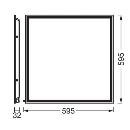 Osram - Panou LED pentru tavan casetat ESSENTIAL LED/50W/230V 3000/4000/6500K 60x60 cm