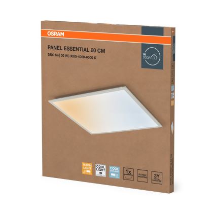 Osram - Panou LED încastrat ESSENTIAL LED/50W/230V 3000/4000/6500K 60x60 cm alb