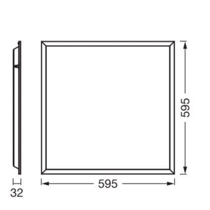 Osram - Panou LED încastrat ESSENTIAL LED/50W/230V 3000/4000/6500K 60x60 cm alb