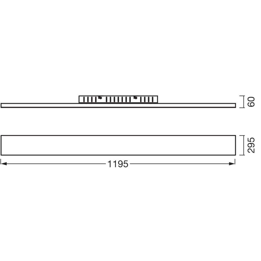 Osram - Panou LED PLANON, montaj aparent, 40 W, 230 V, 3000 K, 30 x 120 cm, alb
