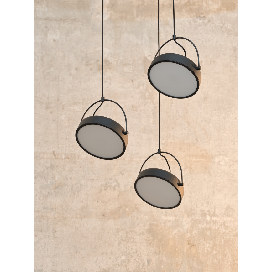 Osram - Pendul LED pe cablu DECOR PUCK 3xLED/12W/230V negru