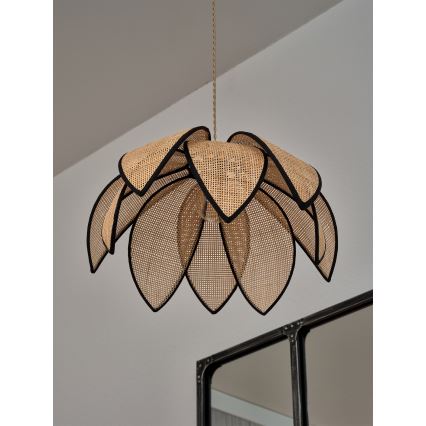 Osram - Pendul pe cablu DECOR RATTAN 1xE27/15W/230V Ø 48 cm bej/negru