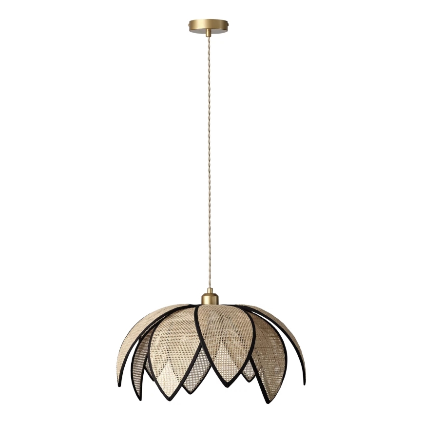 Osram - Pendul pe cablu DECOR RATTAN 1xE27/15W/230V Ø 48 cm bej/negru