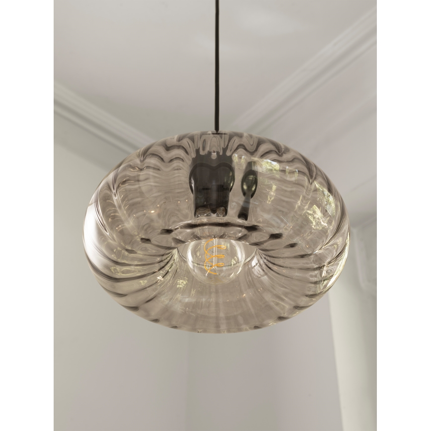 Osram - Pendul pe cablu DECOR SMOKE, 1xE27/12W/230V, Ø 28 cm, negru/gri fumuriu