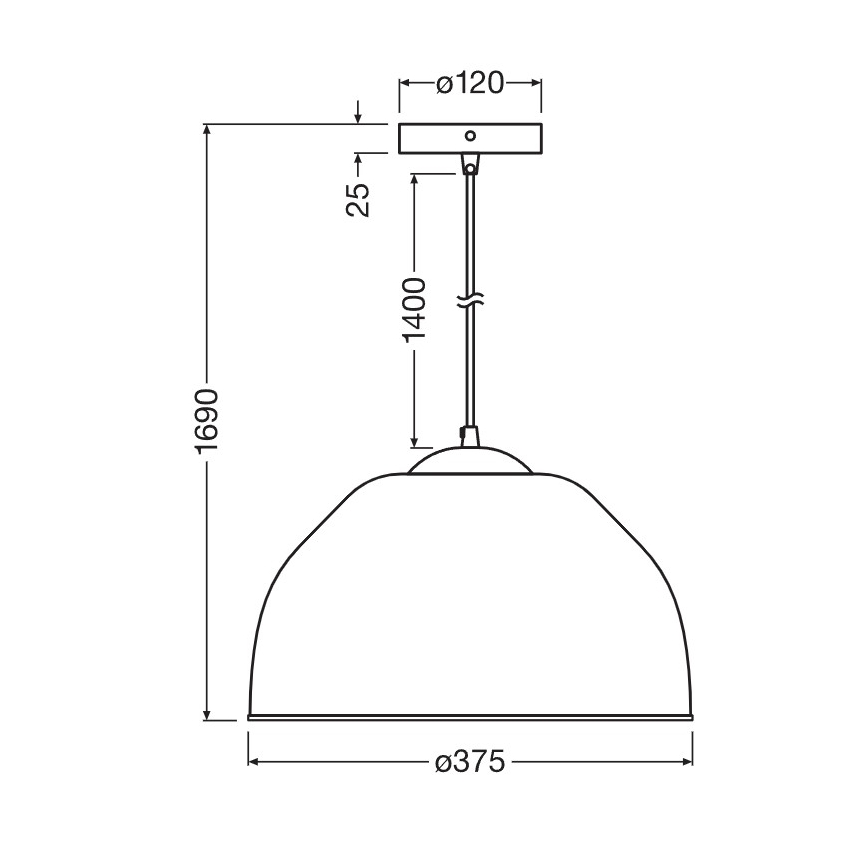 Osram - Pendul suspendat pe cablu CAMEL BELL 1xE27/9W/230V, diam. 37,5 cm
