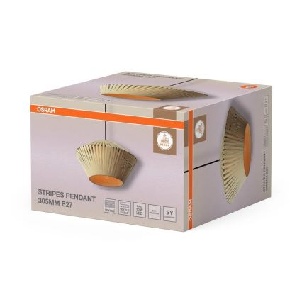 Osram - Pendul suspendat pe cablu DECOR STRIPES, 1xE27/10W/230V, Ø 30,5 cm, bej