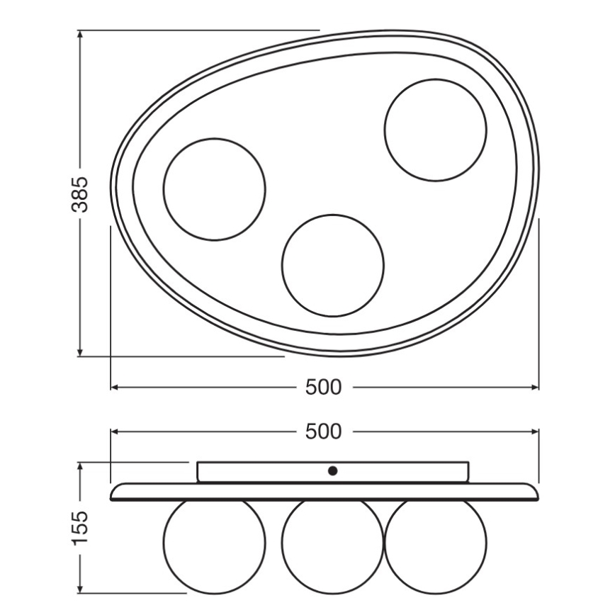 Osram - Plafonieră ACACIA NEST 3xG9/5W/230V din acacia