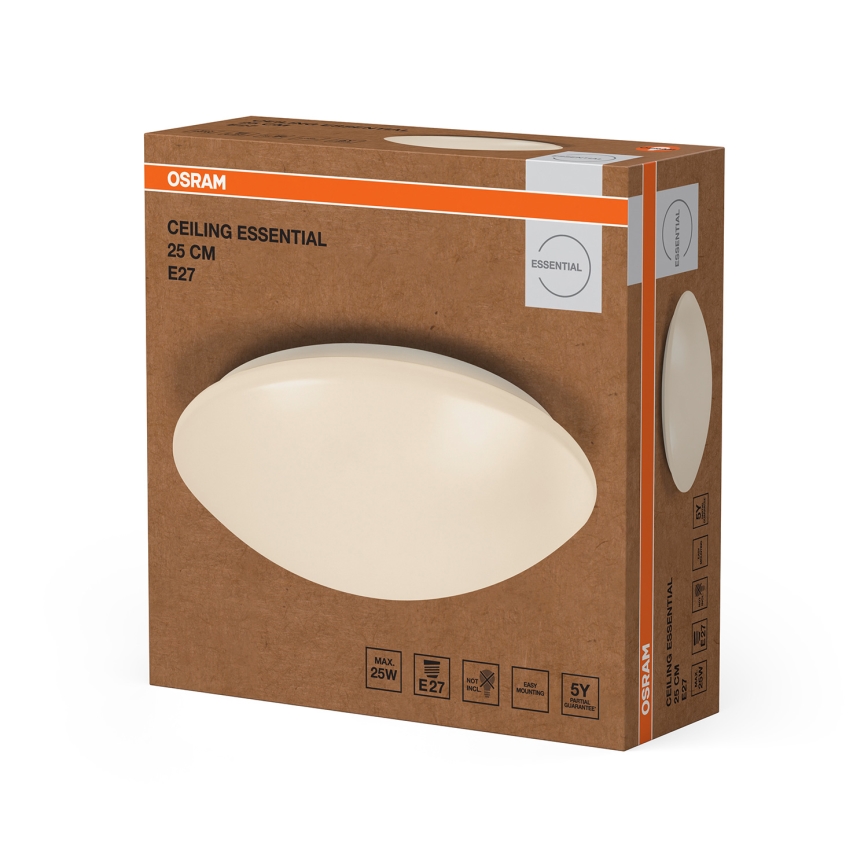 Osram - Plafonieră CEILING ESSENTIAL 1xE27/25W/230V Ø 25 cm albă