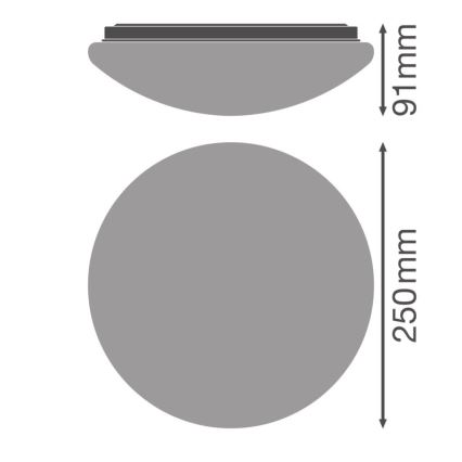 Osram - Plafonieră CEILING ESSENTIAL 1xE27/25W/230V Ø 25 cm albă