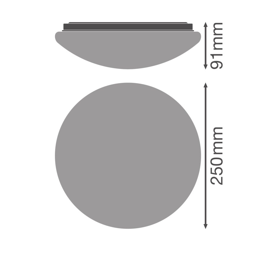 Osram - Plafonieră CEILING ESSENTIAL 1xE27/25W/230V Ø 25 cm albă