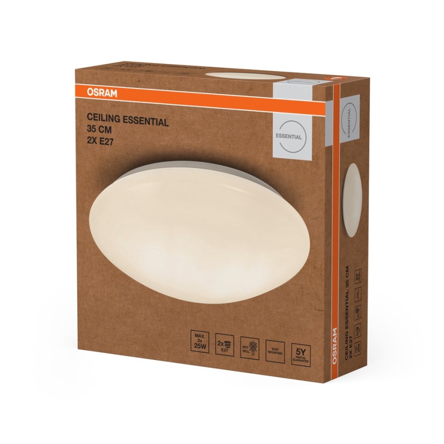 Osram - Plafonieră CEILING ESSENTIAL 2xE27/25W/230V Ø 35 cm albă