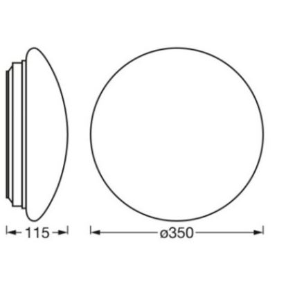 Osram - Plafonieră CEILING ESSENTIAL 2xE27/25W/230V Ø 35 cm albă