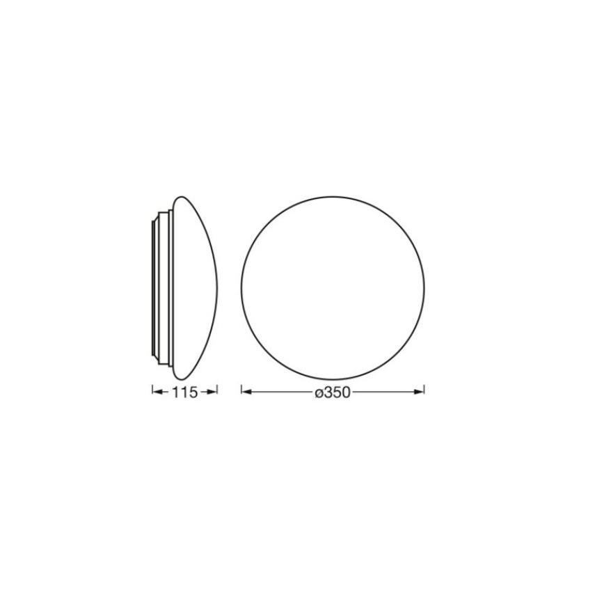 Osram - Plafonieră CEILING ESSENTIAL 2xE27/25W/230V Ø 35 cm albă