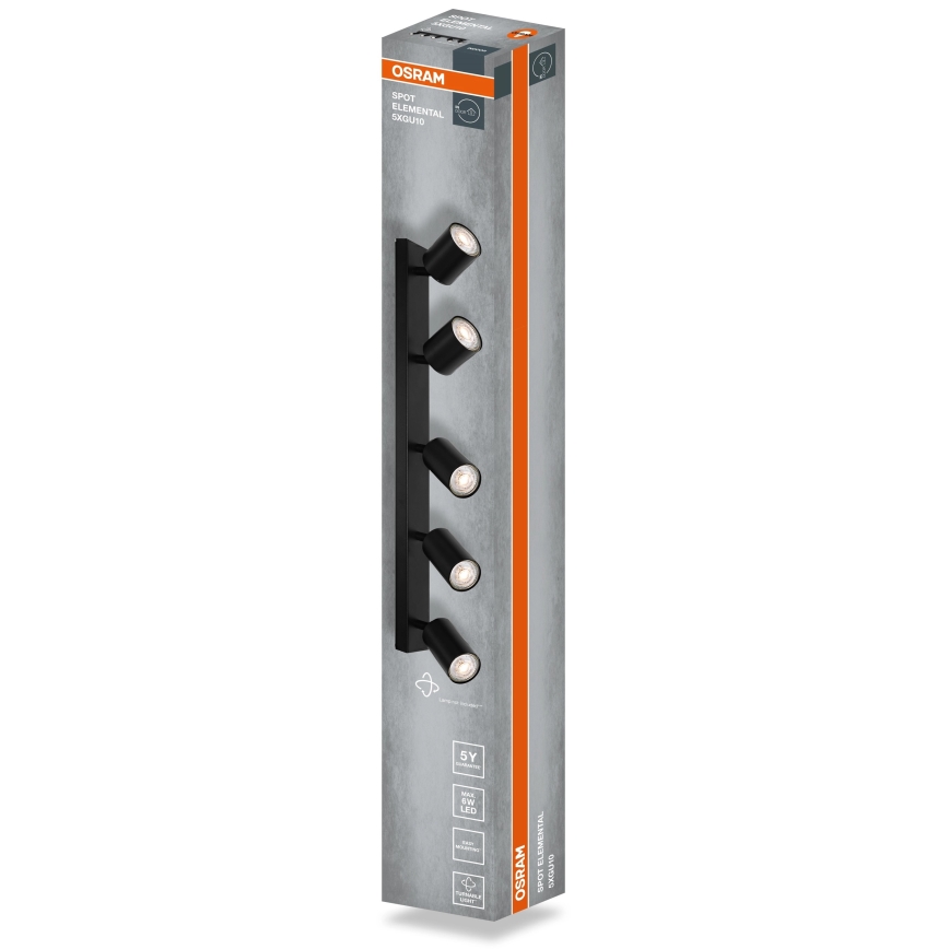 Osram - Plafonieră cu spoturi ELEMENTAL 5xGU10/6W/230V