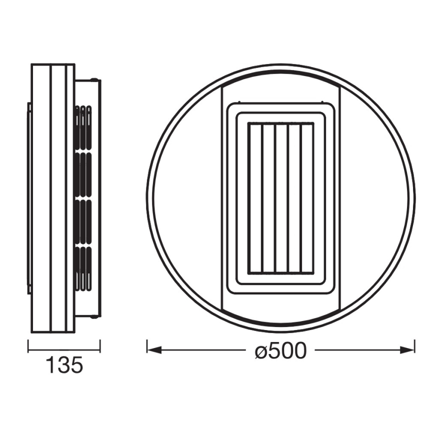Osram - Plafonier LED reglabil cu ventilator, 55W/230V, 3000-6500K, alb + telecomandă