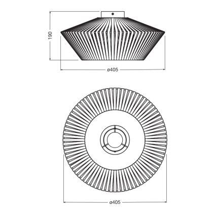 Osram - Plafonieră DECOR STRIPES 1xE27/10W/230V Ø 40,5 cm, bej
