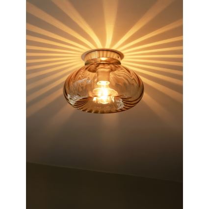 Osram - Plafonieră GOLD GLASS 1xE27/12W/230V Ø 28 cm auriu/bej fumuriu