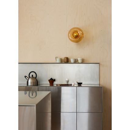 Osram - Plafonieră GOLD GLASS 1xE27/12W/230V Ø 28 cm auriu/bej fumuriu
