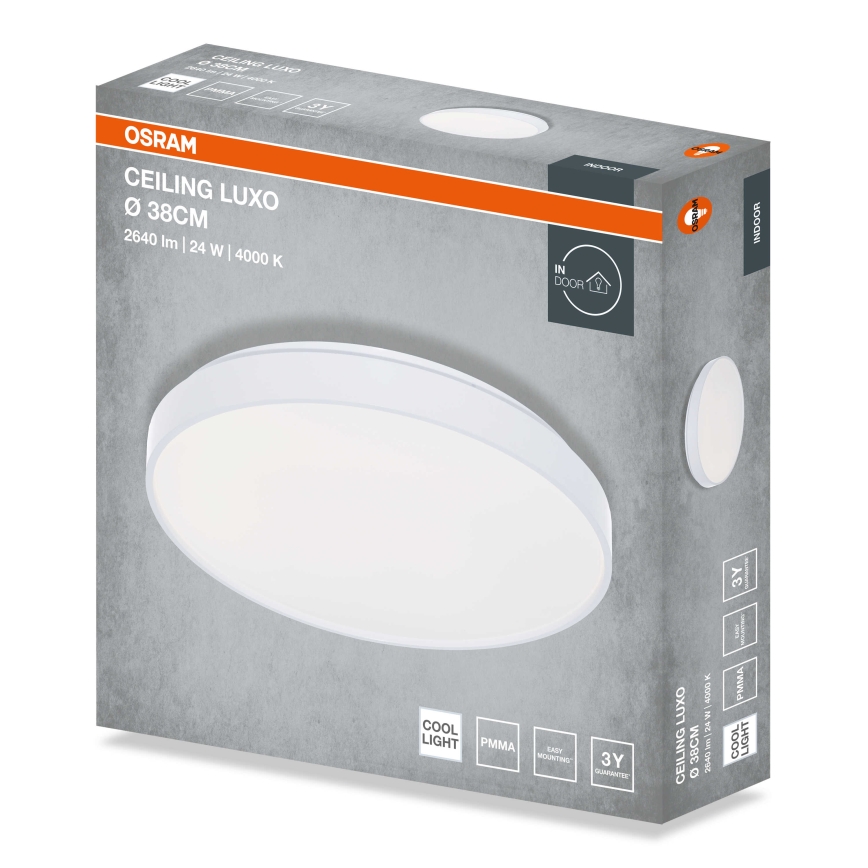 Osram - Plafonieră LED CEILING LUXO, 24W/230V, Ø 38 cm, alb