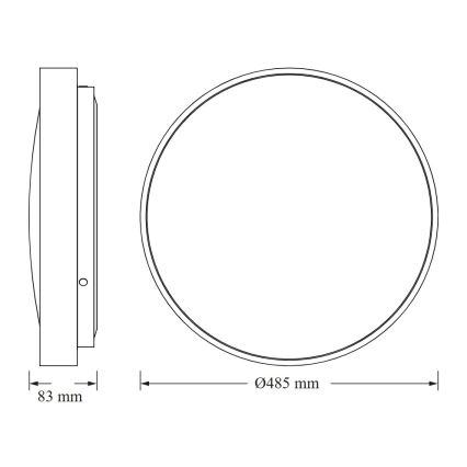 Osram Plafonieră LED CEILING LUXO, 36 W/230 V, Ø 49 cm, argintie