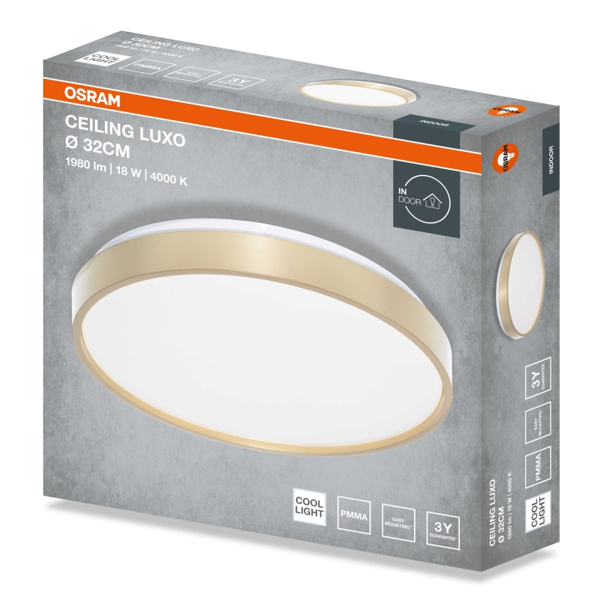 Osram - Plafonieră LED CEILING LUXO LED/18W/230V Ø 32 cm, auriu